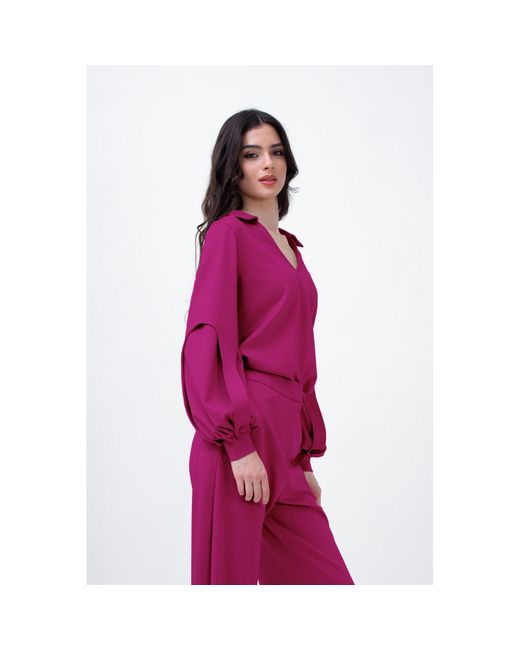 BLUZAT Pink Fuchsia Balloon Trousers