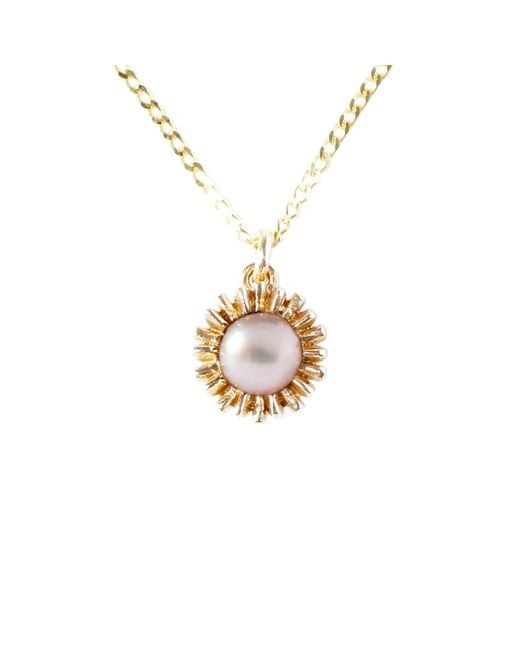 Lee Renee Metallic Dahlia Bud Freshwater Pearl Necklace –