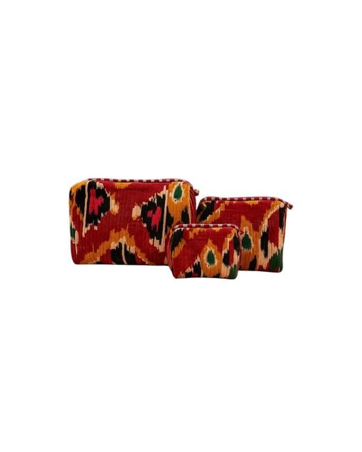 Conscious Yoga Collective Black Ikat Velvet Three Piece Travel Set