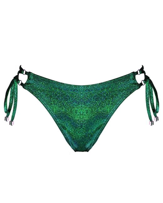 Enez Swim Green Eden Adjustable Scrunch Bikini Bottom