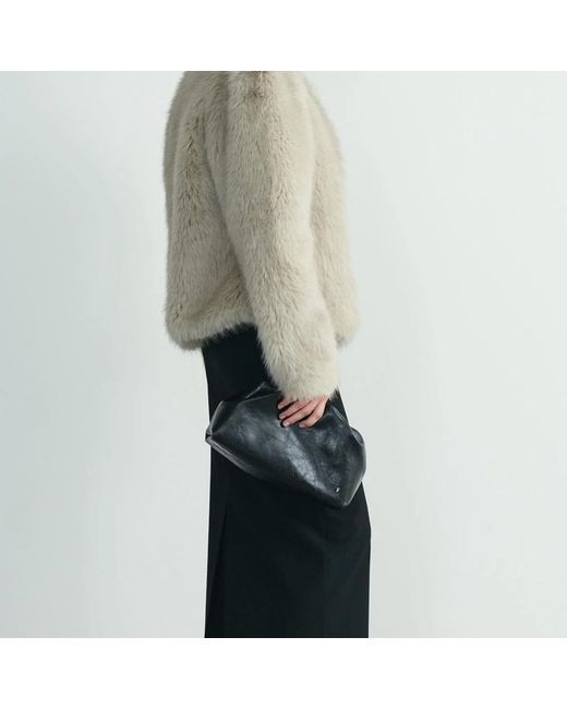 Sd Collection Black Cove Ruched Clutch