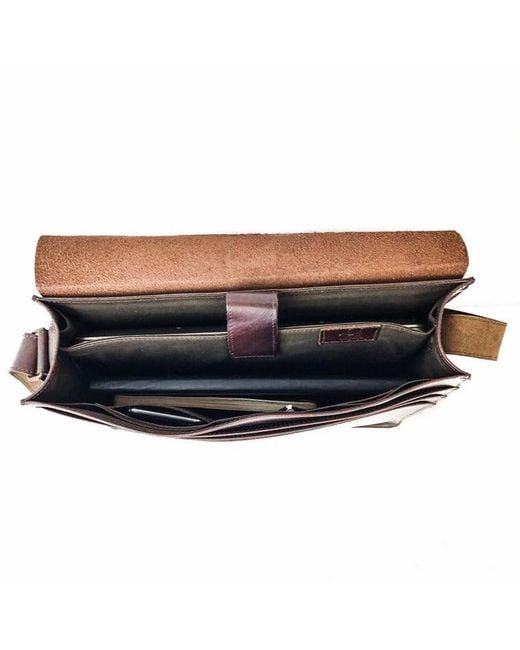 Hides Leather Co. Brown Handmade Leather Messenger Bag, Travel Laptop Briefcase for men