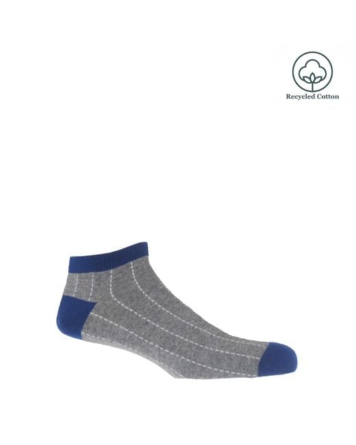 Peper Harow - Made in England Blue Trainer Socks Bundle for men