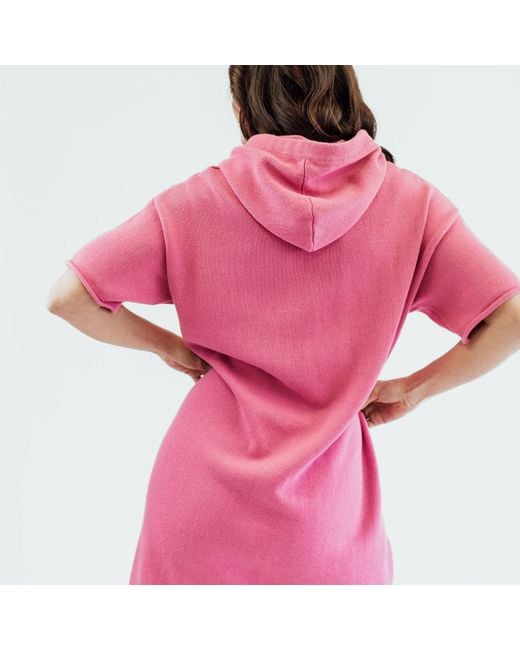 Zenzee Pink Cotton Hoodie Dress