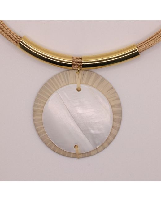 Nart Nature Making Art Brown The Buriti Natural Fiber Mother Of Pearl Medal