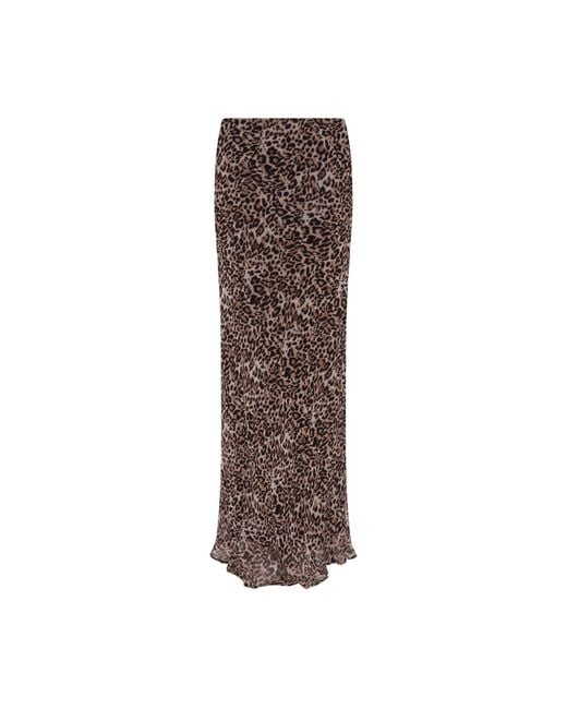 Rose & Nancy Brown Sienna Animal Print Skirt