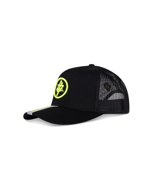 474 co Black Neon Strip Circle 474 Logo Trucker Hat for men