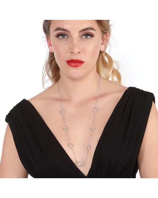 Lucy Quartermaine White Solid Sterling Luna Station Necklace