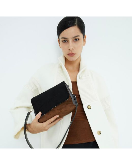 L2R THE LABEL Black Paola Shoulder Bag