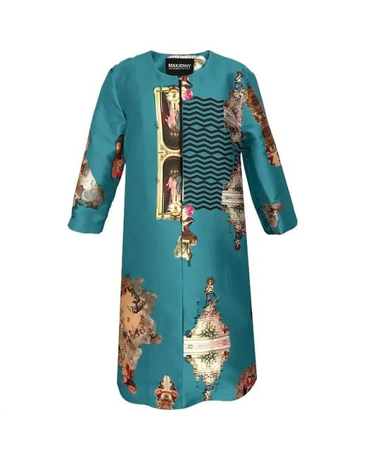 Maxjenny Blue Tailored Coat