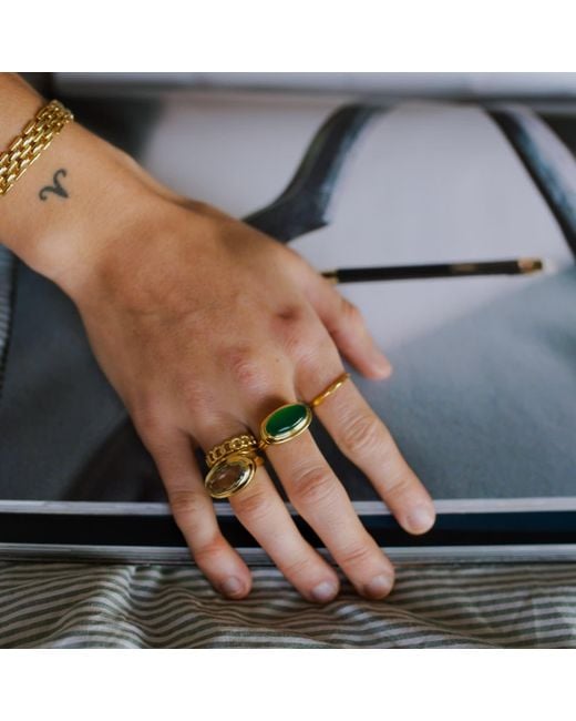 Coco & Kinney Metallic Amethyst Lara Ring