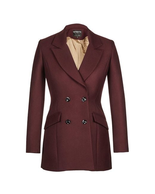 SEREN LONDON Red Burgundy Dress Jacket