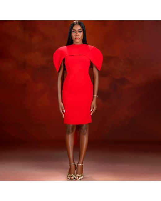Freak Vault Red Scarlet Cape Dress