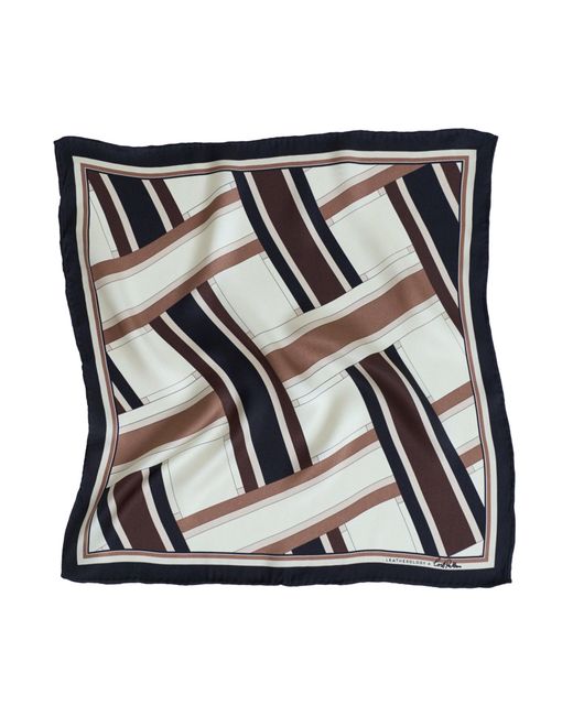 Lost Pattern Black Lost Pattern X Leatherology Silk Pocket Square for men