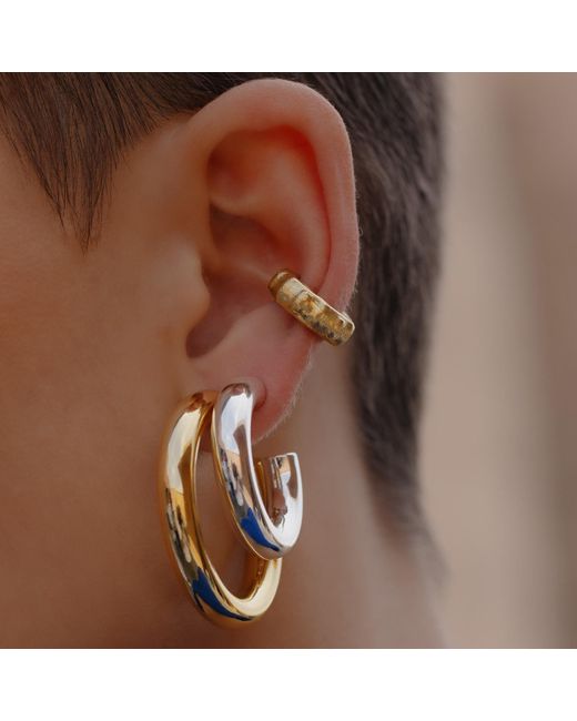 Arvino Metallic Molten Textured Ear-cuff