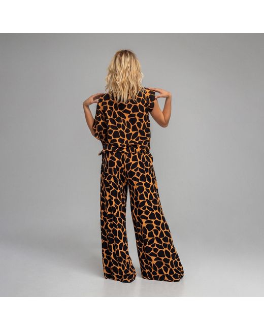 ARTISTA Natural Terra Printed Palazzo Pants