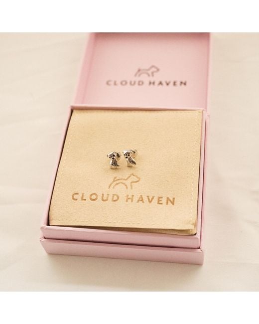 Cloud Haven Metallic Pit Bull Stud Earrings