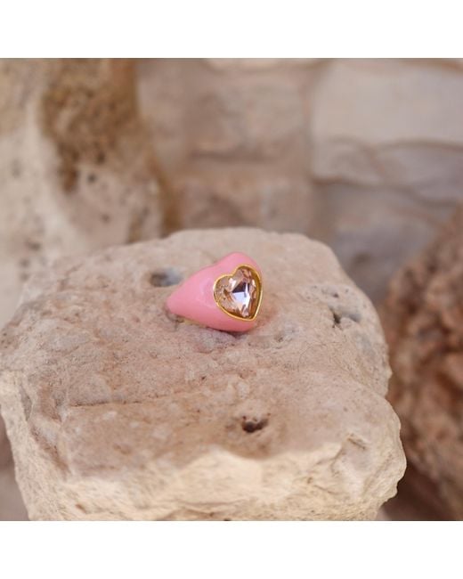 Smilla Brav White Enamel Ring Misha