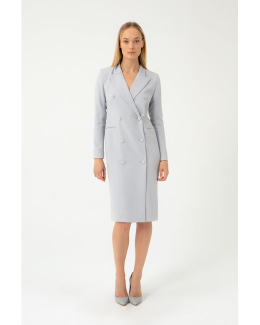 InAvati Gray Light Dustcoat Type Dress
