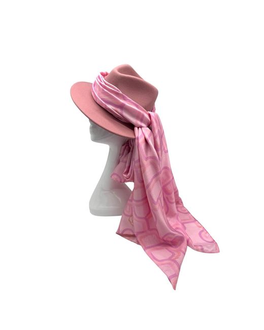 Julia Clancey Pink Fondant Fifi Scarf Fedora Set