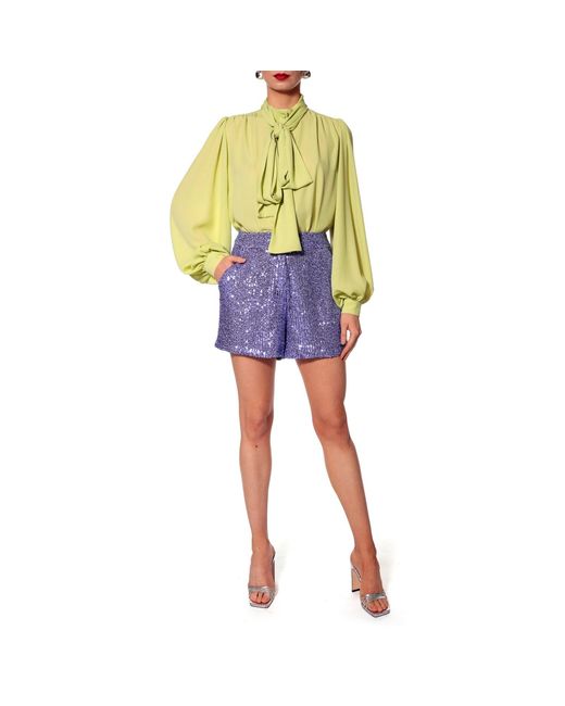 AGGI by HALEWSKI Yellow Loretta Wild Lime Long Sleeve Shirt