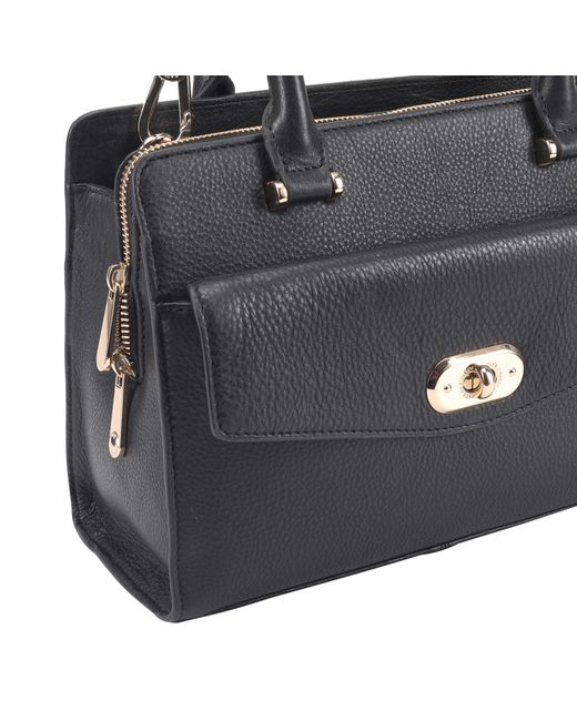 Paul Costelloe Black Eliza Leather Crossbody Bag