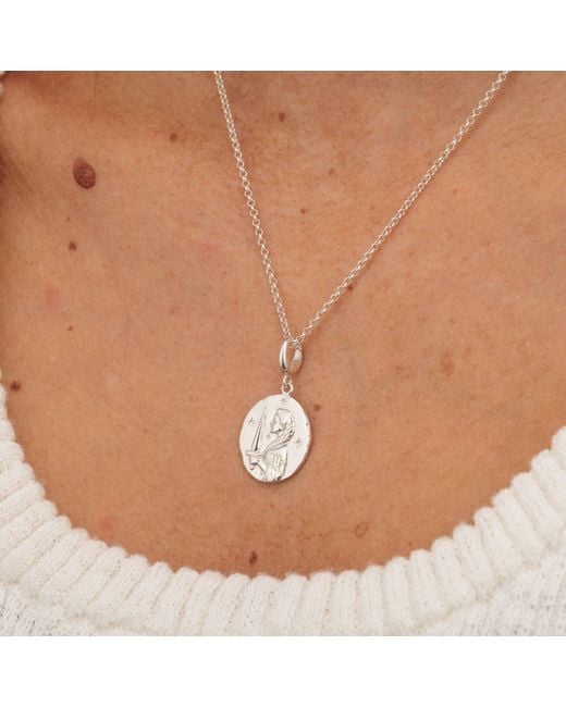 Lily Charmed Metallic Sterling Virgo Zodiac Charm Necklace