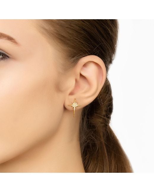Latelita London Metallic North Star Small Stud Earrings