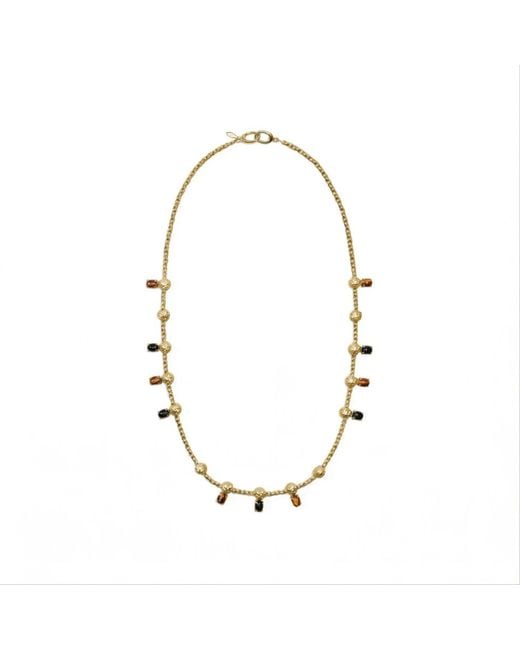 Onia Metallic Twisted Root Necklace