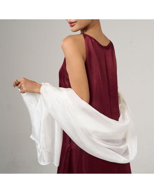 Silk and Bears White Pearl Silk Scarf – Hand-Dyed Mulberry Silk Shawl, Wedding & Bridesmaid Wrap