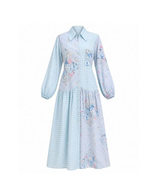 Palm Collective Blue Tulonne Maxi Dress
