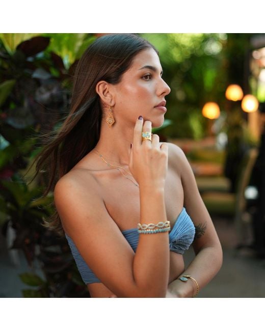 Ebru Jewelry Metallic Vintage Style & Design Dangle Earrings