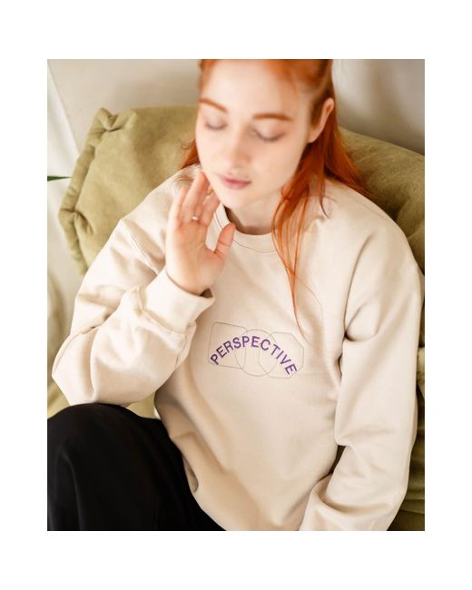 Nooltrends White Neutrals Perspective Sweatshirt Gender Neutral for men