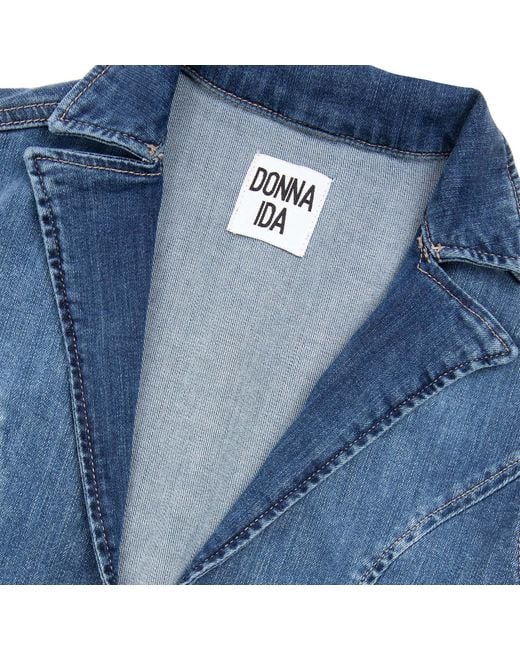 Donna Ida Blue Cassandra The Extra Body Length Flared Jumpsuit