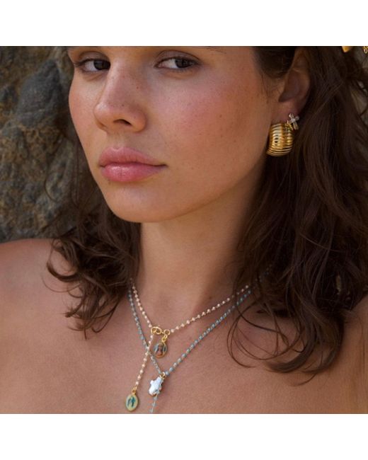 Alexie of Athens Metallic Enamel Madonna Prayer Strand Necklace
