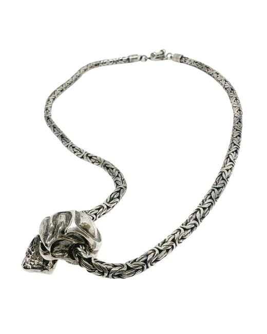 Tg-Jewellery by Tamara Gervasio Metallic Sterling Skull Pendant Necklace – Oneself Japanese Symbol Engraving for men