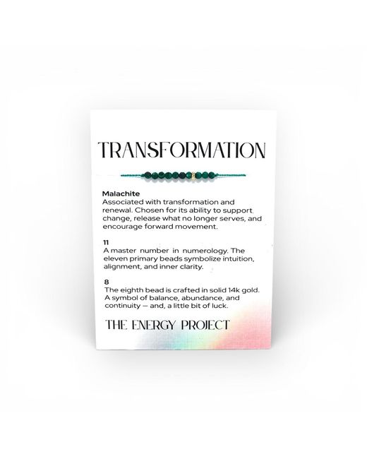 C. Grassi Green The Energy Project Bracelet – Transformation With Malachite & Solid 14K Bead