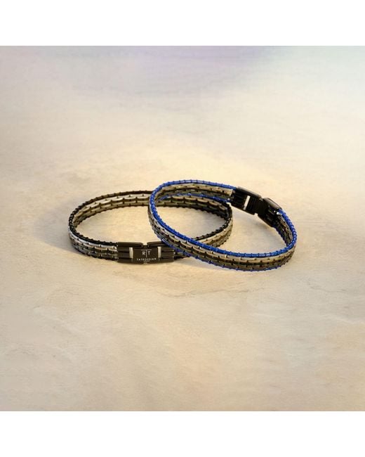 Tateossian Blue Tessellate Bracelet for men