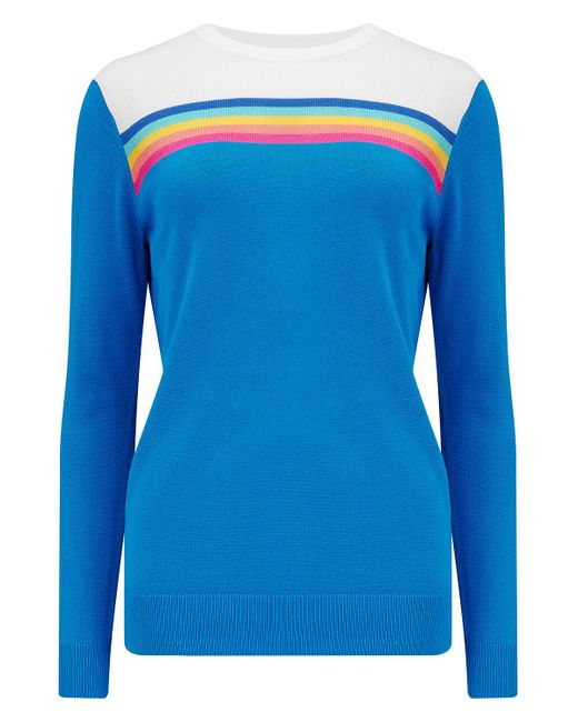 Sugarhill Rita Jumper Rainbow Split Stripe in Blue Lyst UK