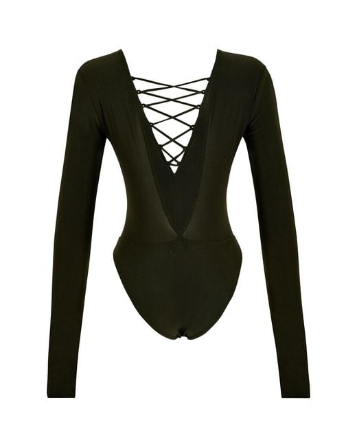Growny Black Liona Bodysuit Khaki