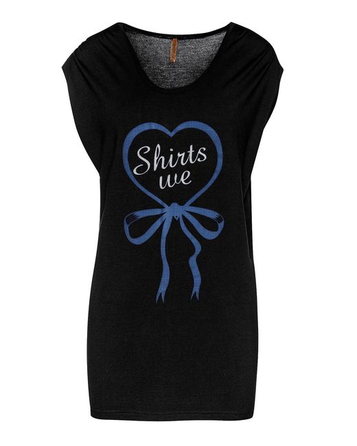 Conquista Black Sleeveless Long Top