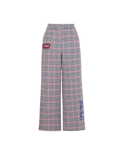 King Naked Gray Vox Veil Checked Pants