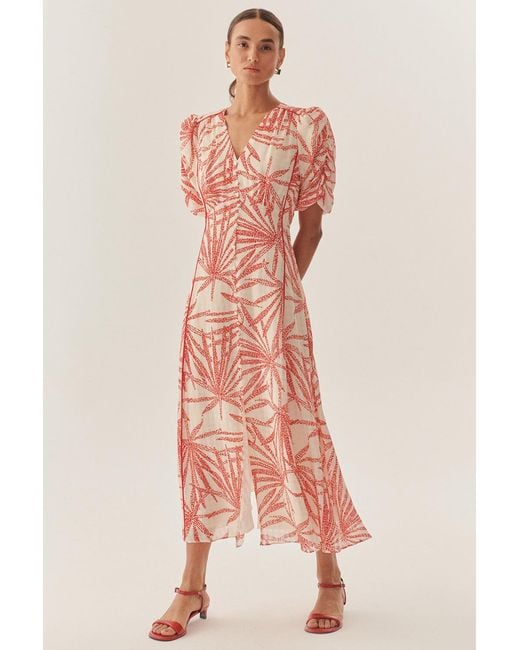 Exquise Red Adaline Midi Dress –