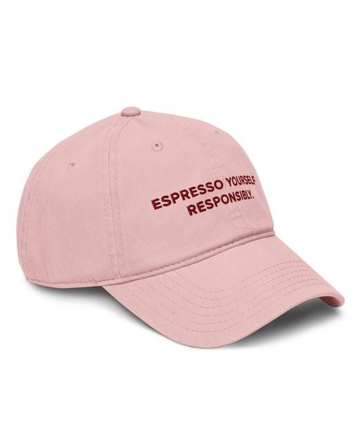Anchor and Crew Pink Rose Gustatory Espresso Yourself Responsibly. Cotton Embroidered Cap for men