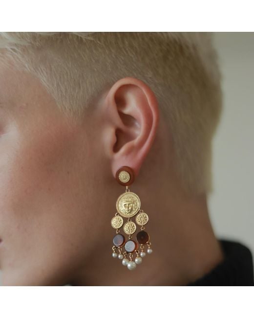 Retro Chic Metallic Retro Coin Tassel Earrings