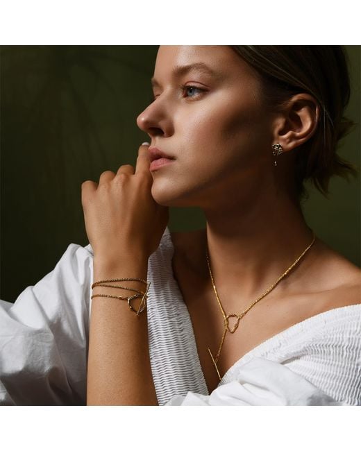 Janus Edinburgh Metallic Vermeil Lintrathen Shimmering Necklace Wrist Wrap Bracelet 52Cm