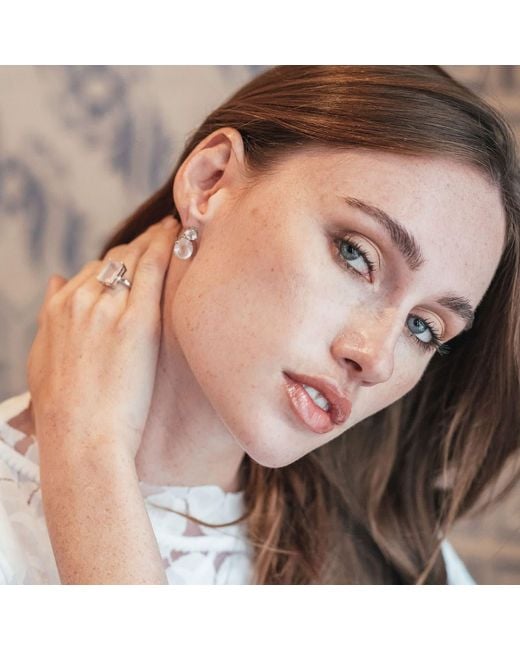 Augustine Jewels Pink Rose Quartz Drop Earrings