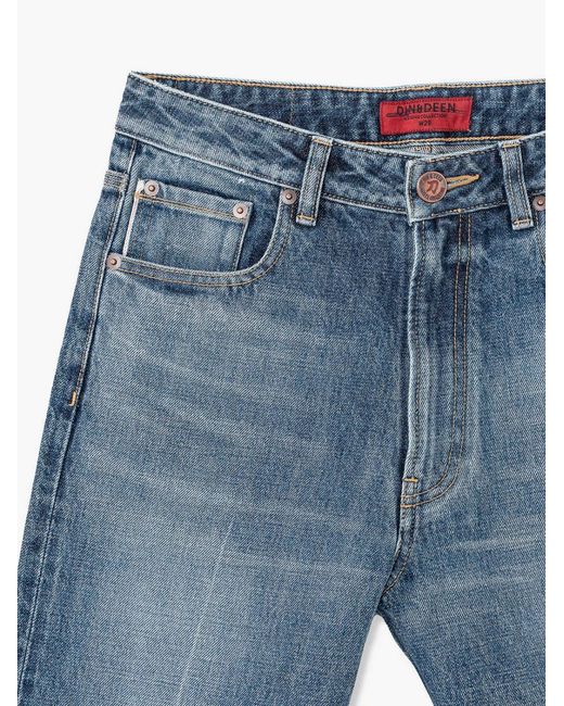 Din & Deen Blue Regular Fit Denim Selvedge Washed Jeans Katana Collection