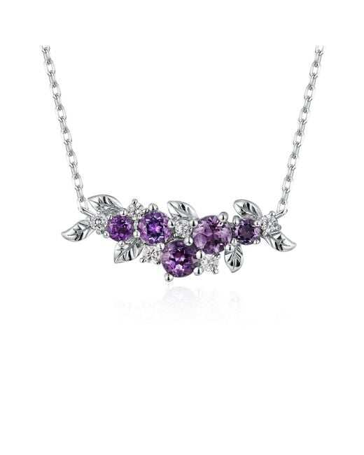 Azura Jewelry New York Blue Grapevine Amethyst Necklace Vermeil