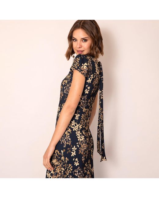 Alie Street London Black Saffie Dress Golden Blossom